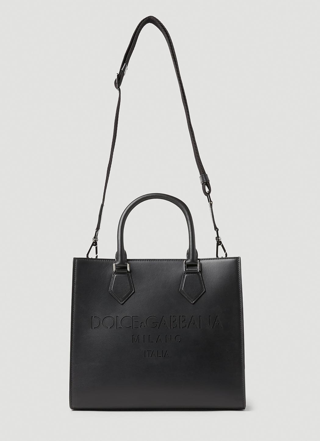 Dolce & Gabbana Men Debossed Logo Tote Bag