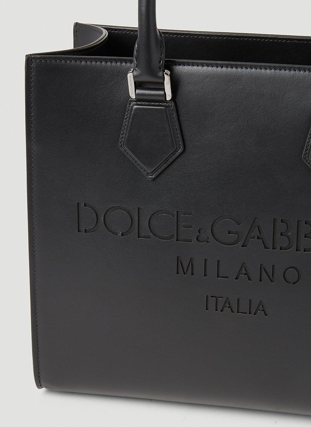 Dolce & Gabbana Men Debossed Logo Tote Bag