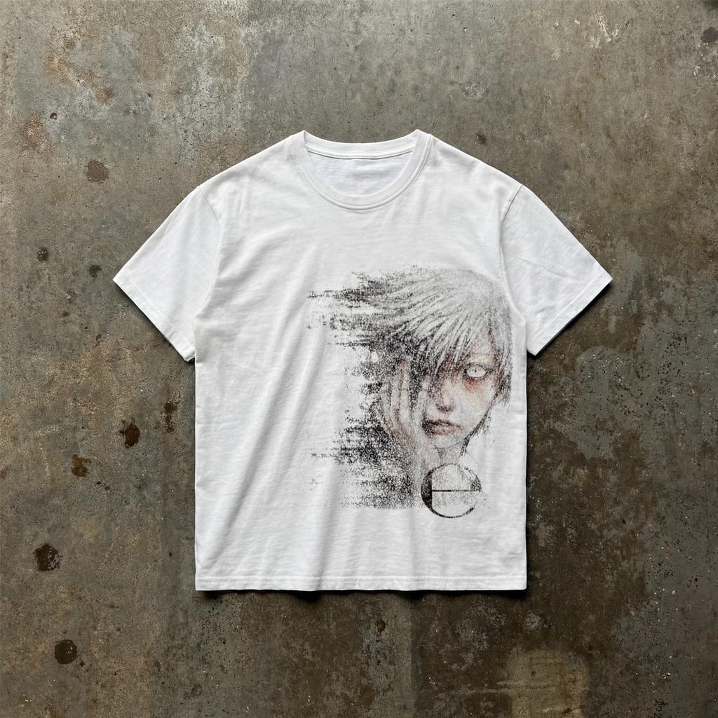 Dead Stare Tee Streetwear Graphic Y2K Unisex Regular Fit Crew Neck T Shirt 220GSM Cotton