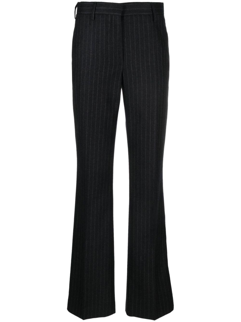 Dries Van Noten Women Pinstripped Wool Trousers