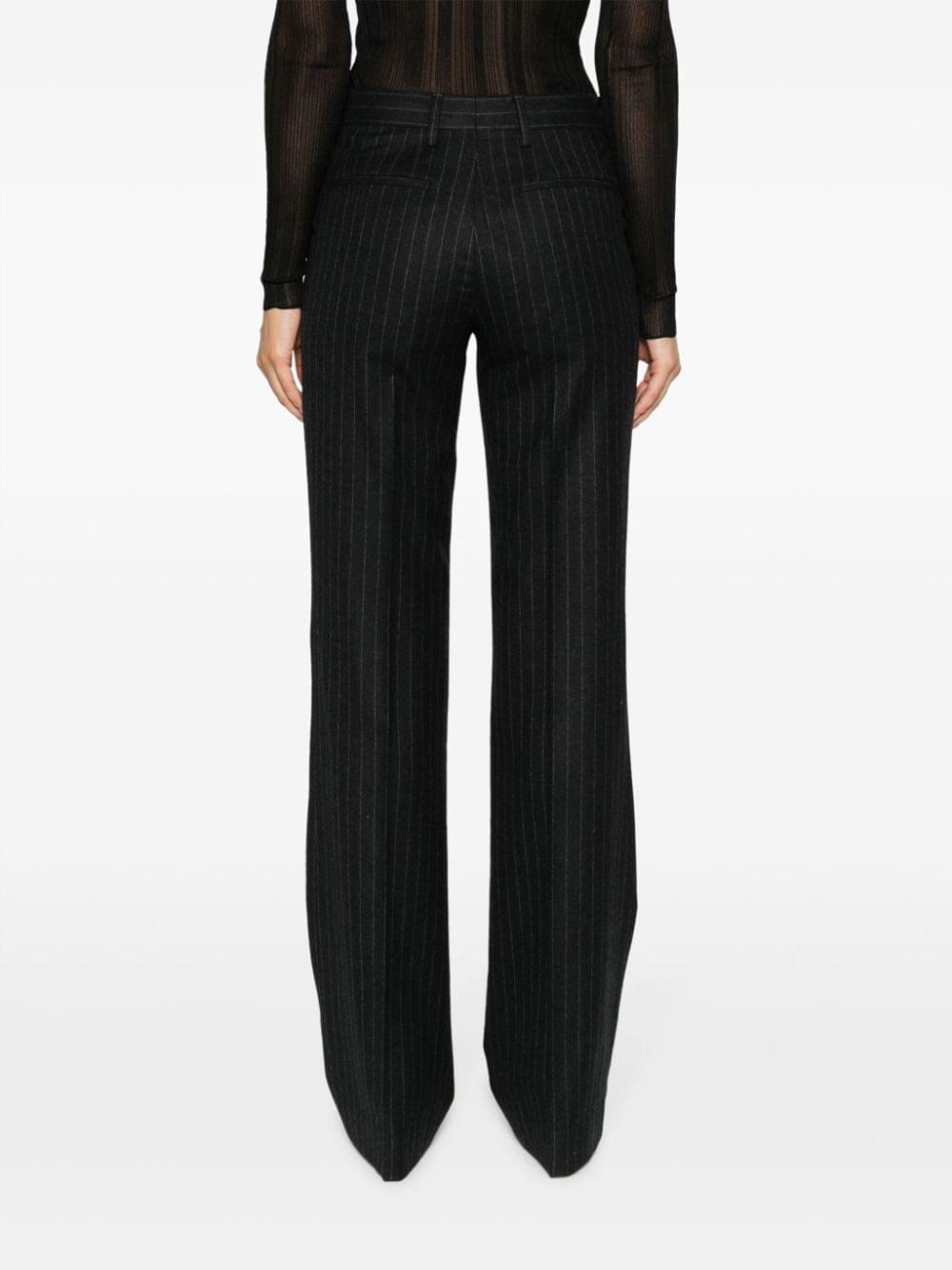 Dries Van Noten Women Pinstripped Wool Trousers