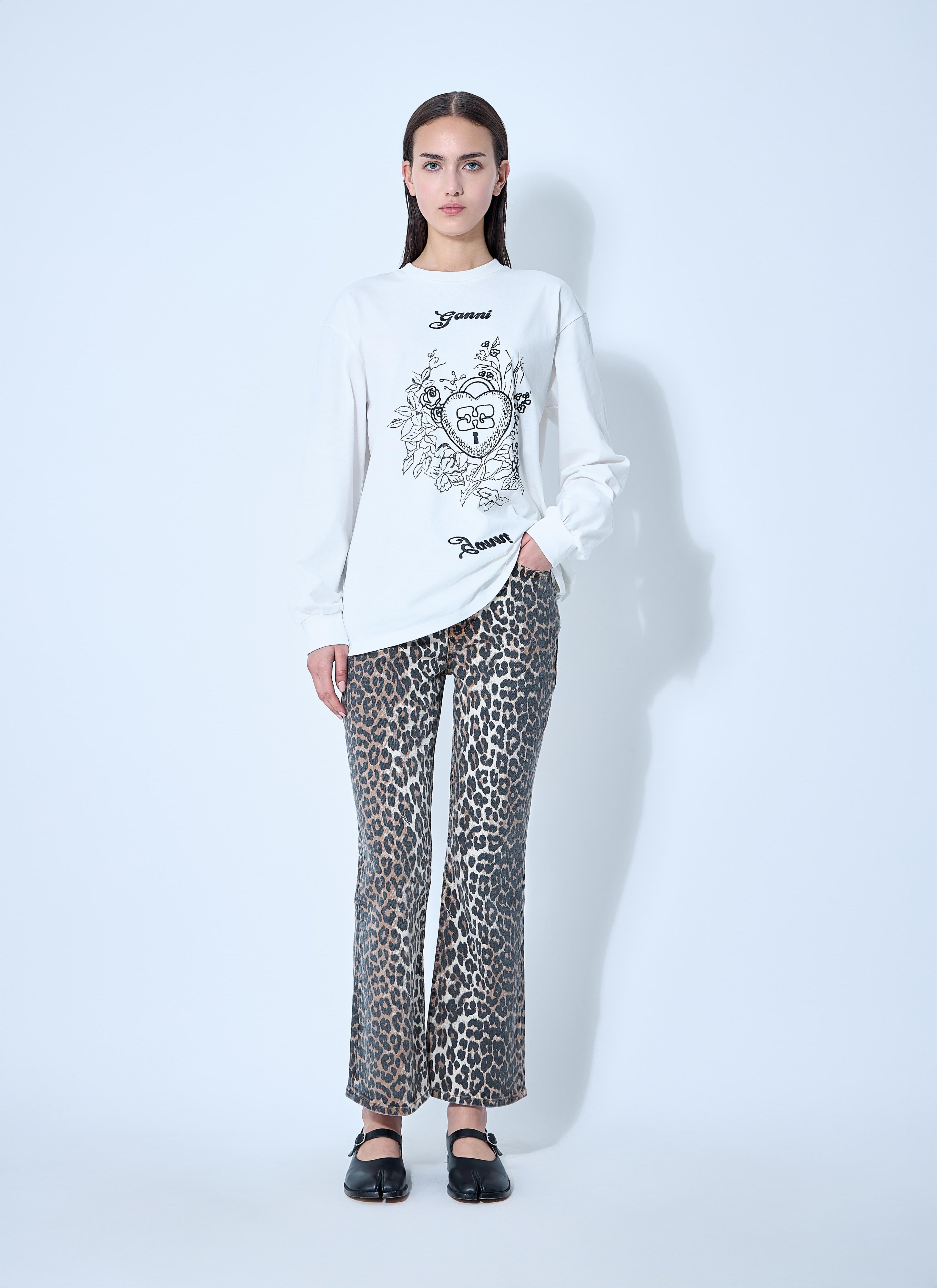 Ganni Women Betzy Leopard Print Jeans