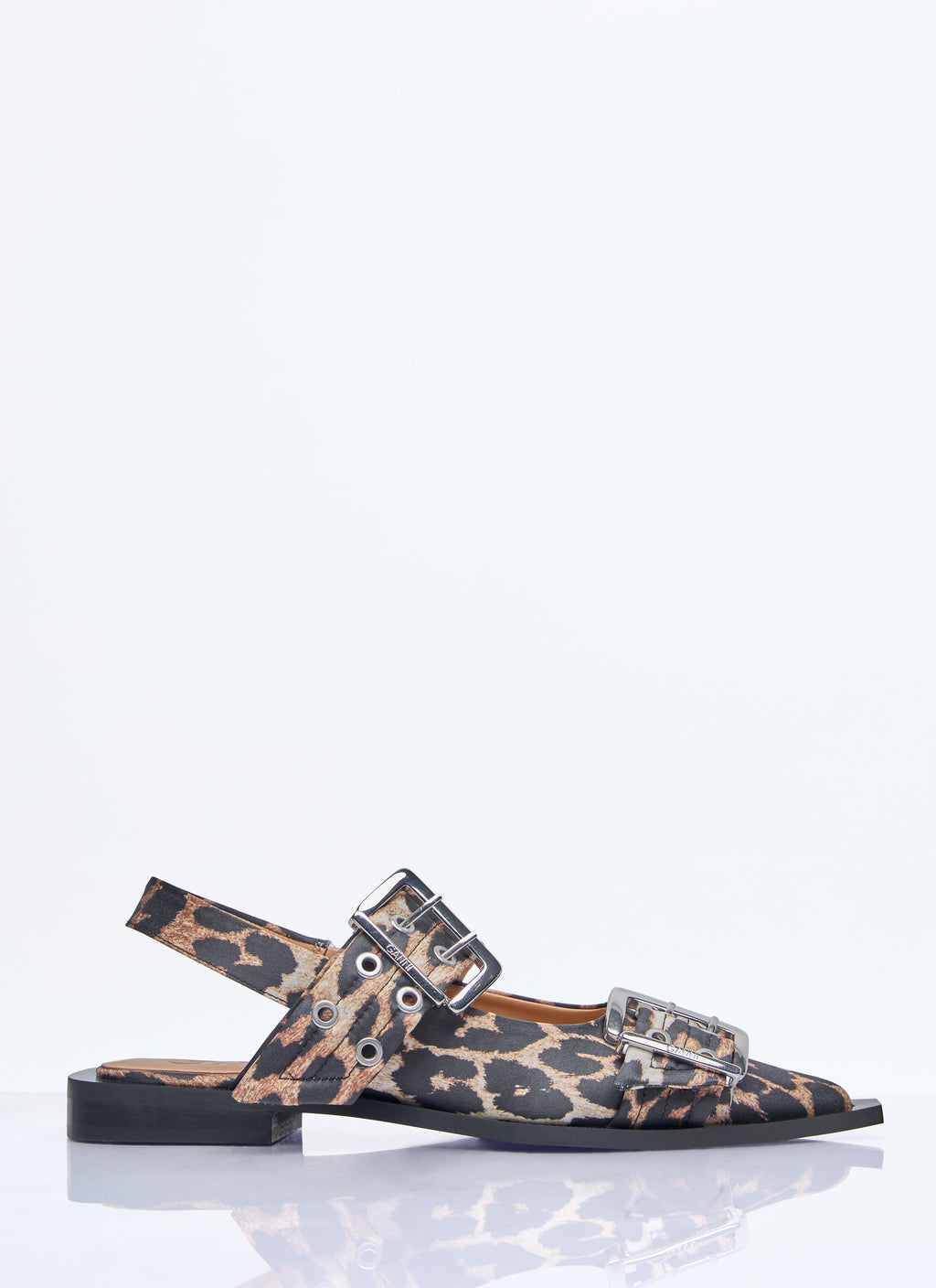 Ganni Women Feminine Buckle Ballerina Flats