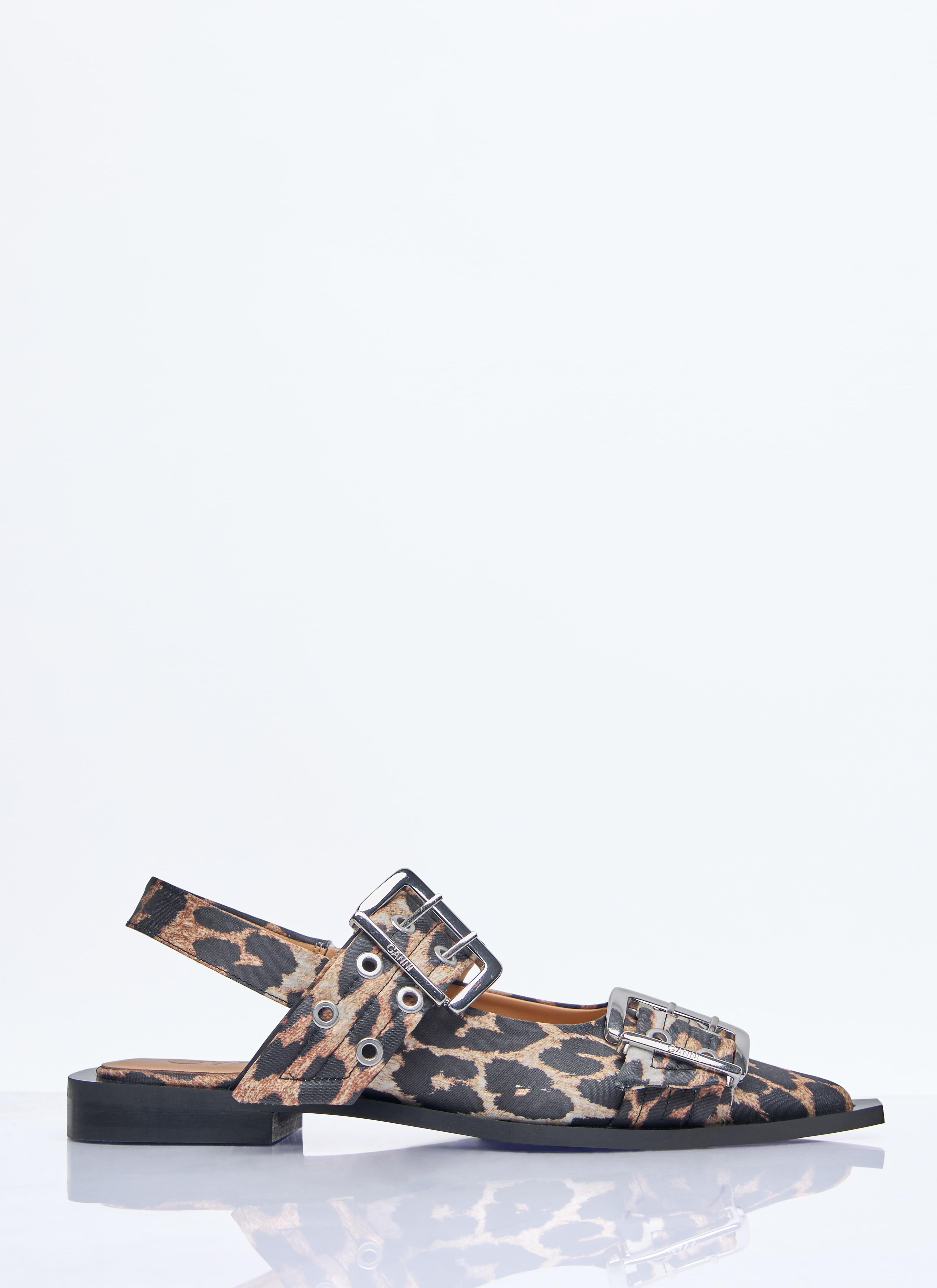 Ganni Women Feminine Buckle Ballerina Flats
