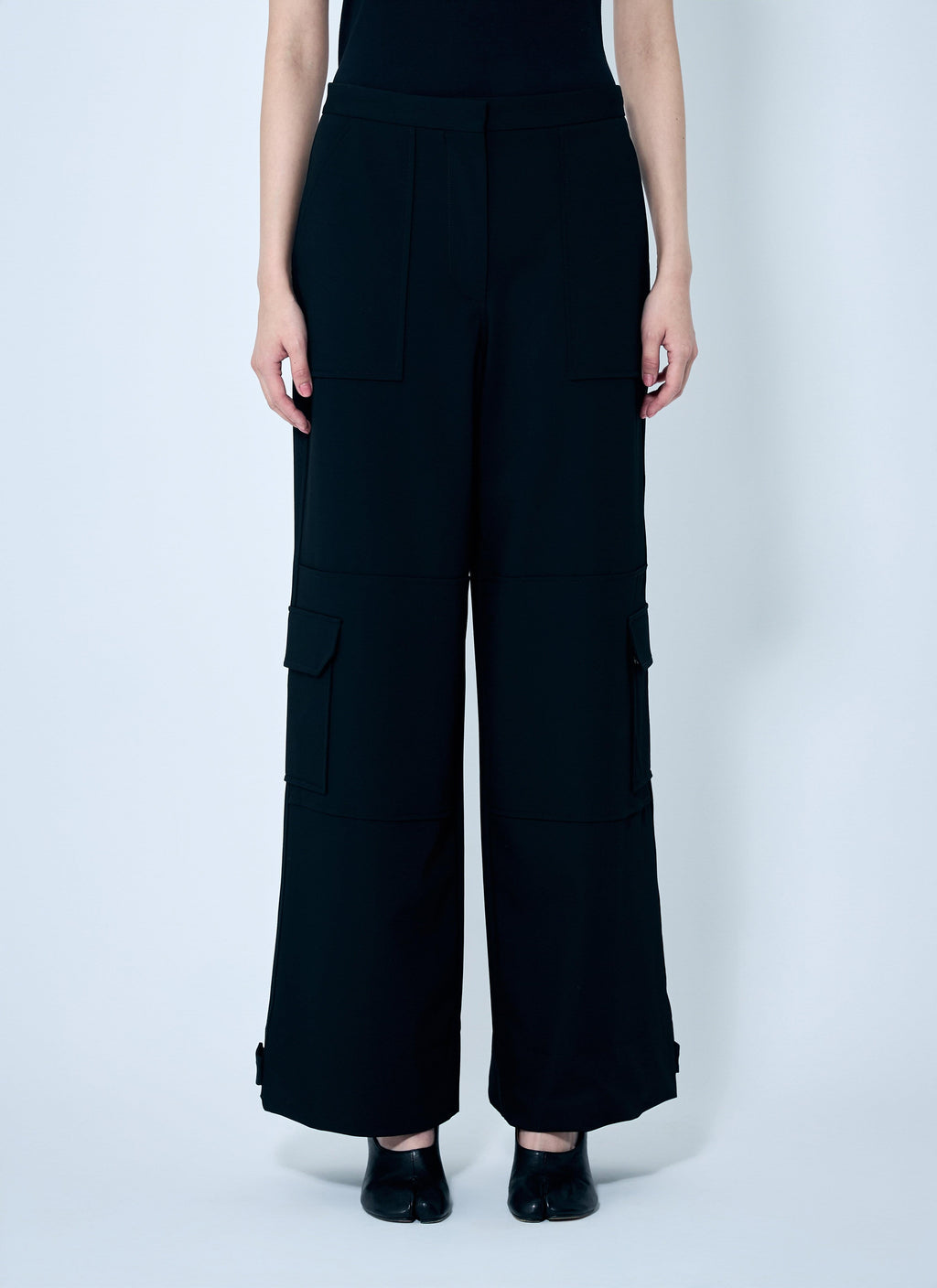Ganni Women Solid Twill Suiting Cargo Pants