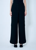 Ganni Women Solid Twill Suiting Cargo Pants