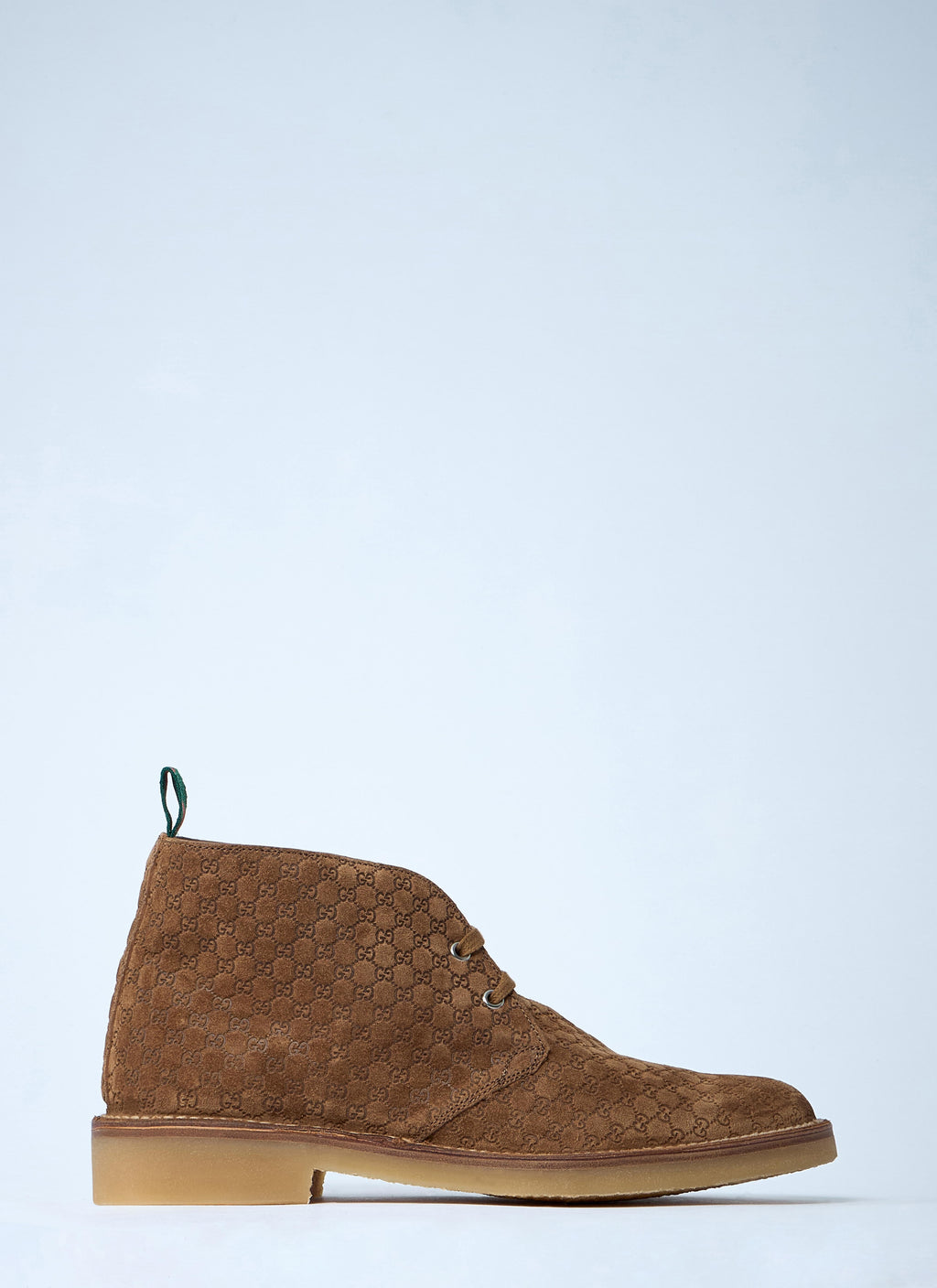 Gucci Men Gg Suede Boots