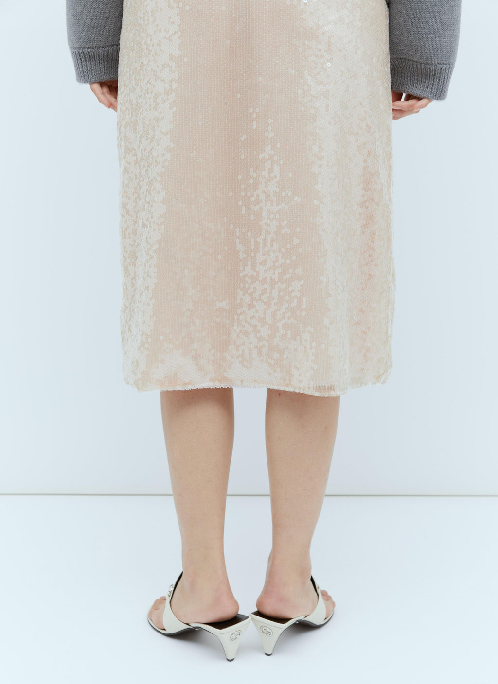 Gucci Women Sequin-Embroidered Tulle Skirt