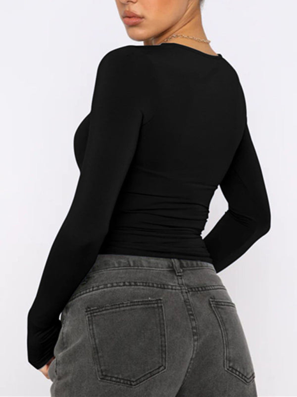 Women’s Slim-Fit Solid Color T-Shirt