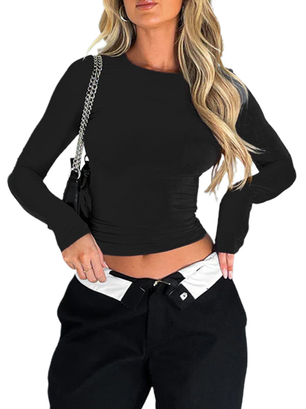 Women’s Slim-Fit Solid Color T-Shirt