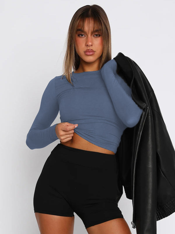 Women’s Slim-Fit Solid Color T-Shirt