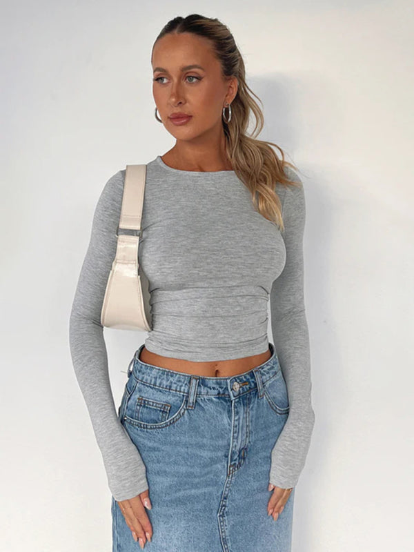 Women’s Slim-Fit Solid Color T-Shirt