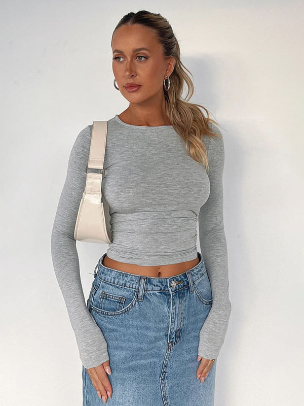 Women’s Slim-Fit Solid Color T-Shirt