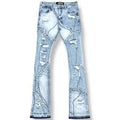 VICIOUS DENIM Jeans Distressed Panel Light Wash