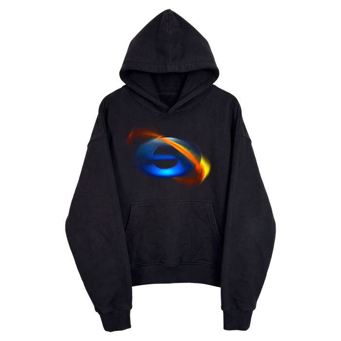 Internet Cropped Black Hoodie