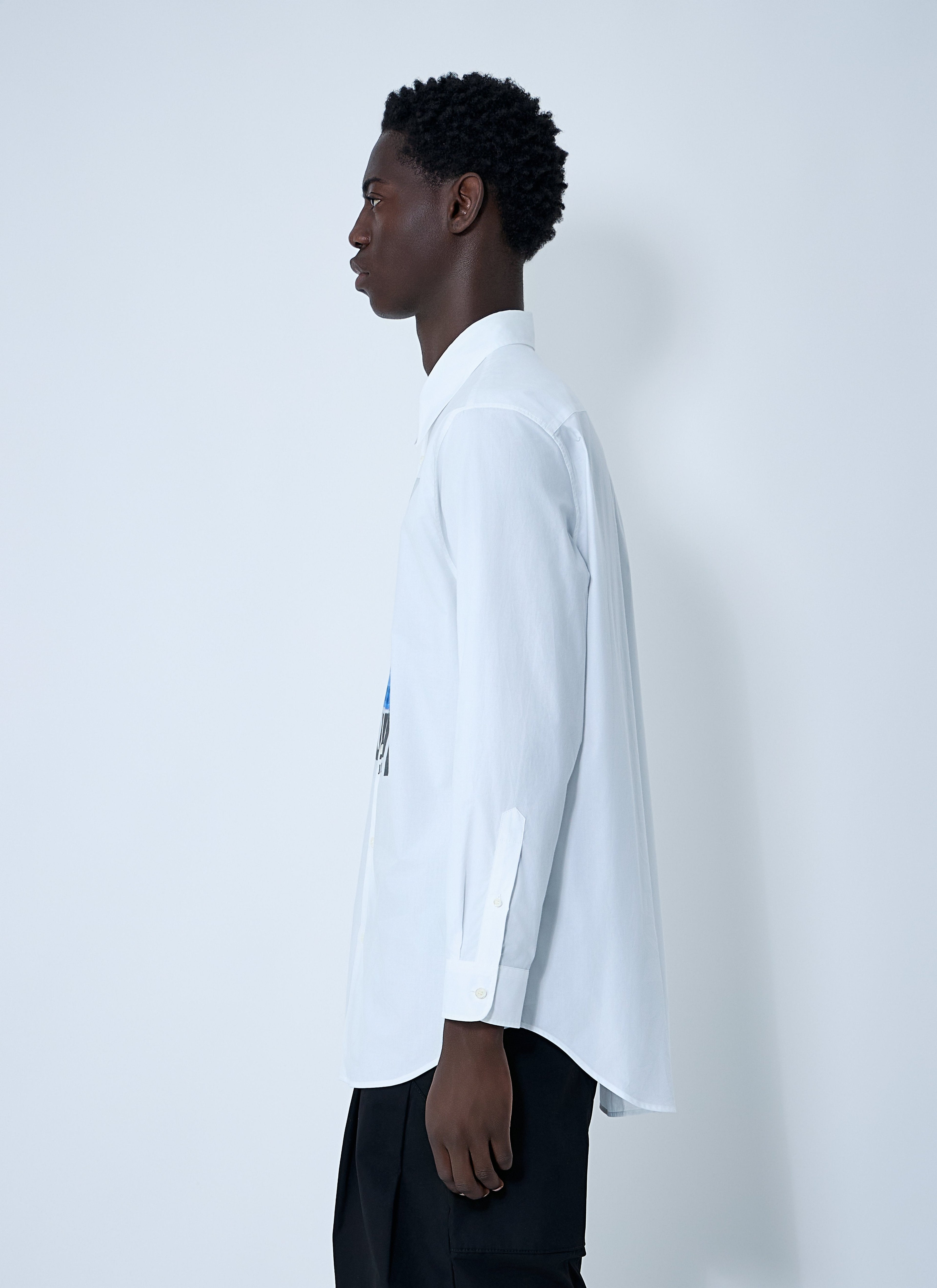 Jean Paul Gaultier Men Logo Print Button-Down Shirt