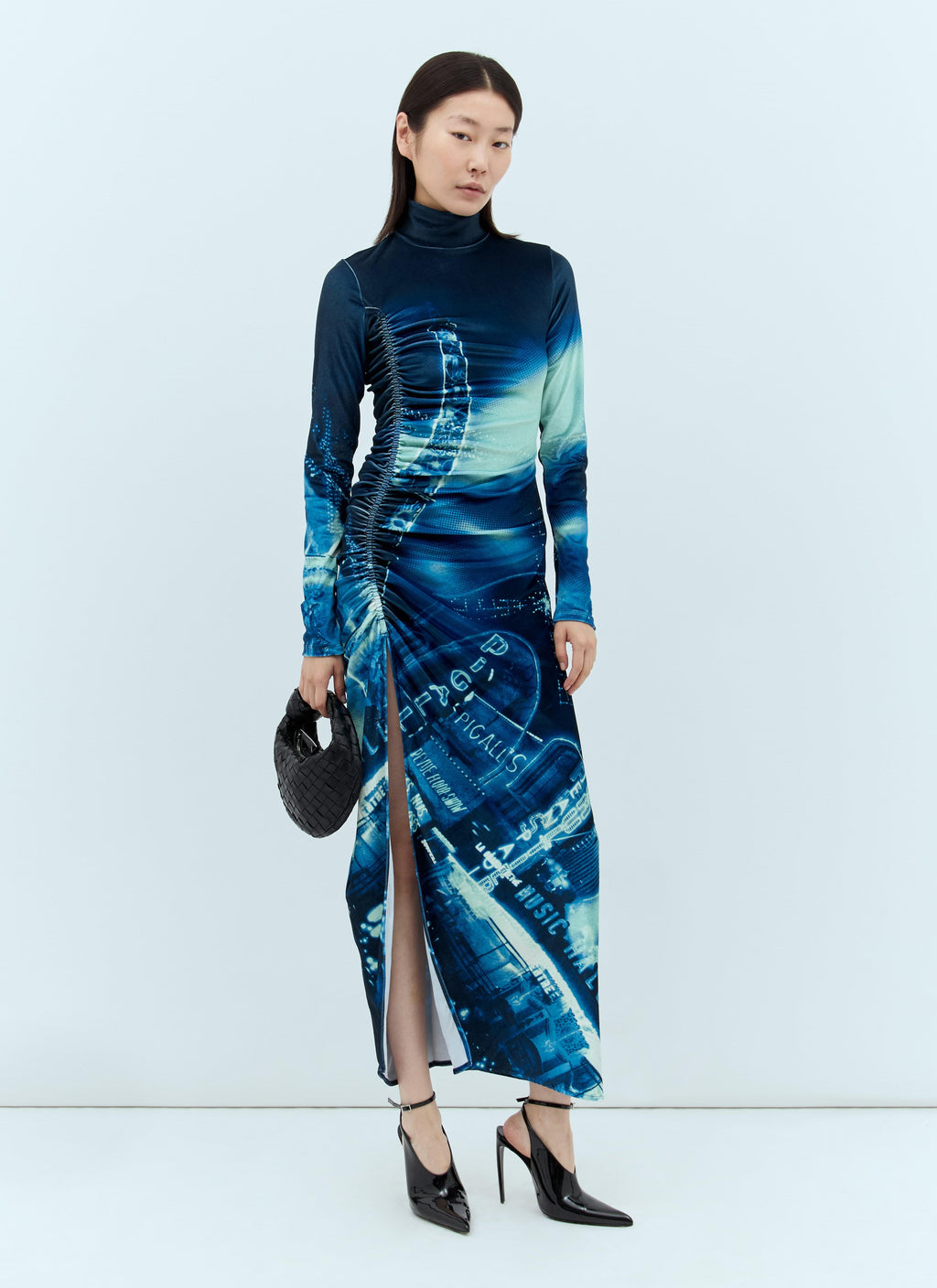 Jean Paul Gaultier Women Pigalle Gathered Velvet Dress