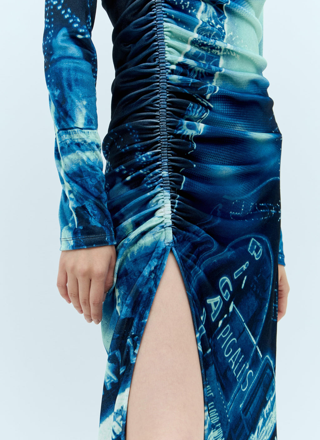 Jean Paul Gaultier Women Pigalle Gathered Velvet Dress