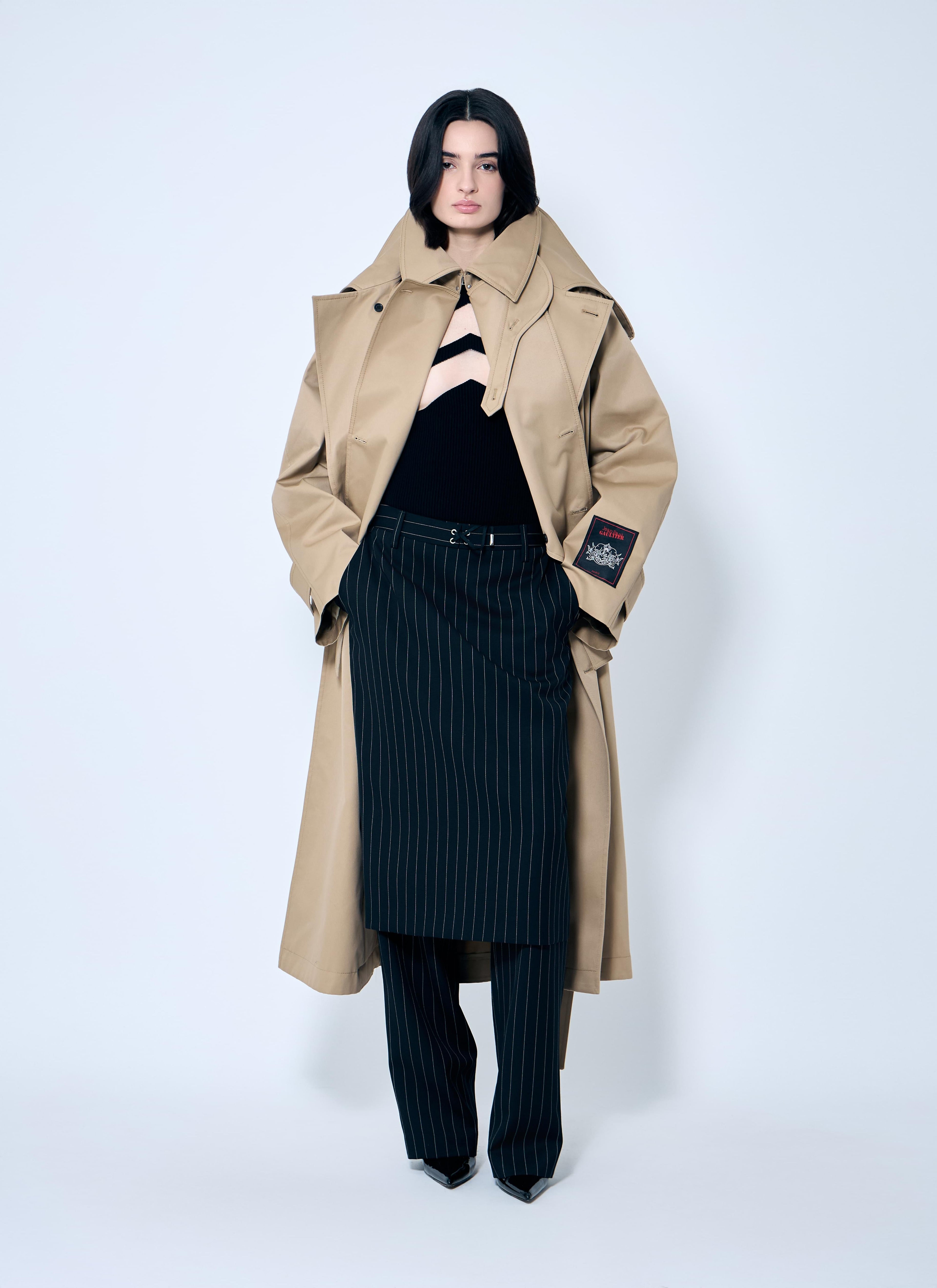 Jean Paul Gaultier Women Rib Sweater With Transparent Panels