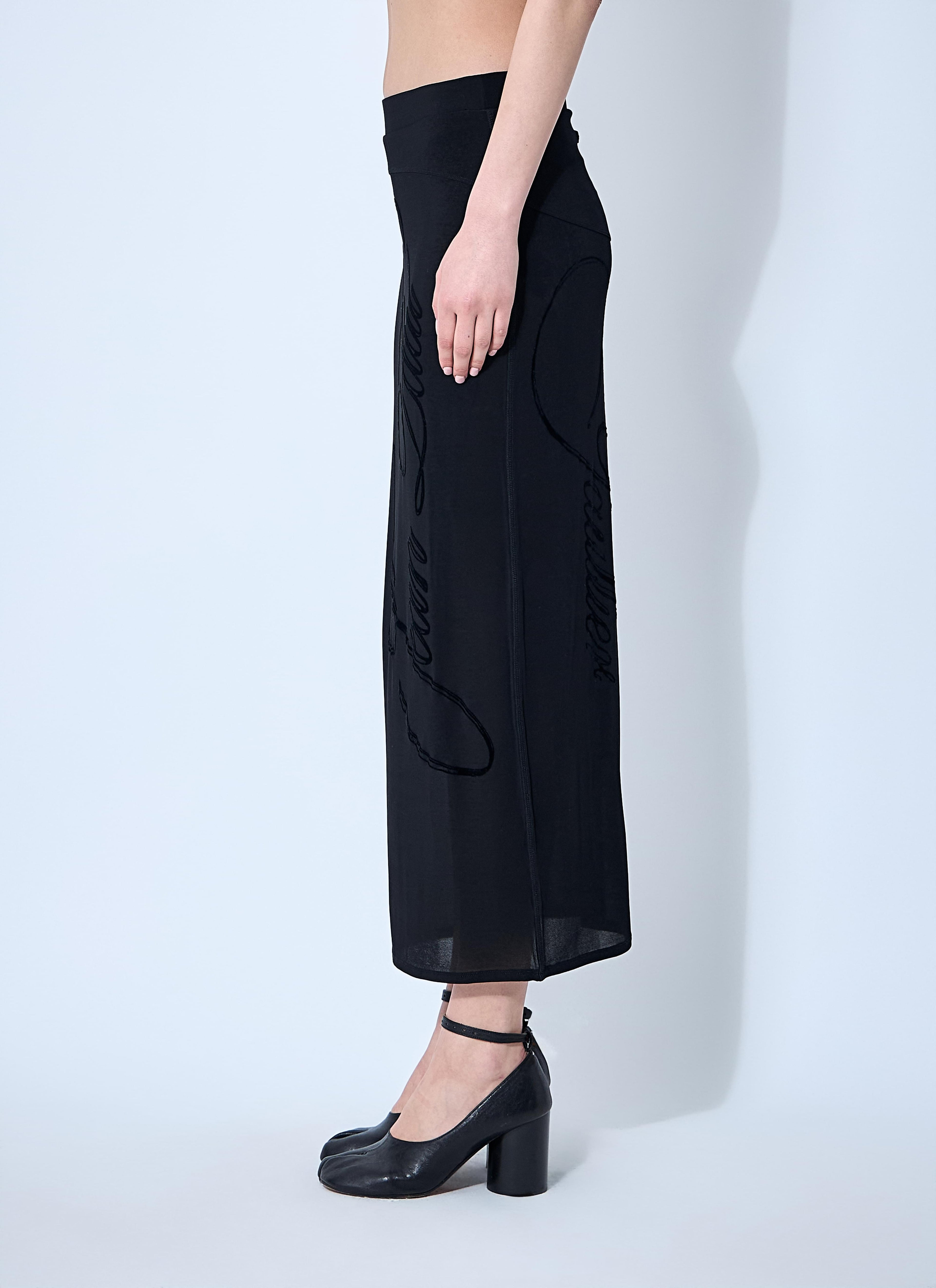 Jean Paul Gaultier Women Mesh Tattoo Midi Skirt