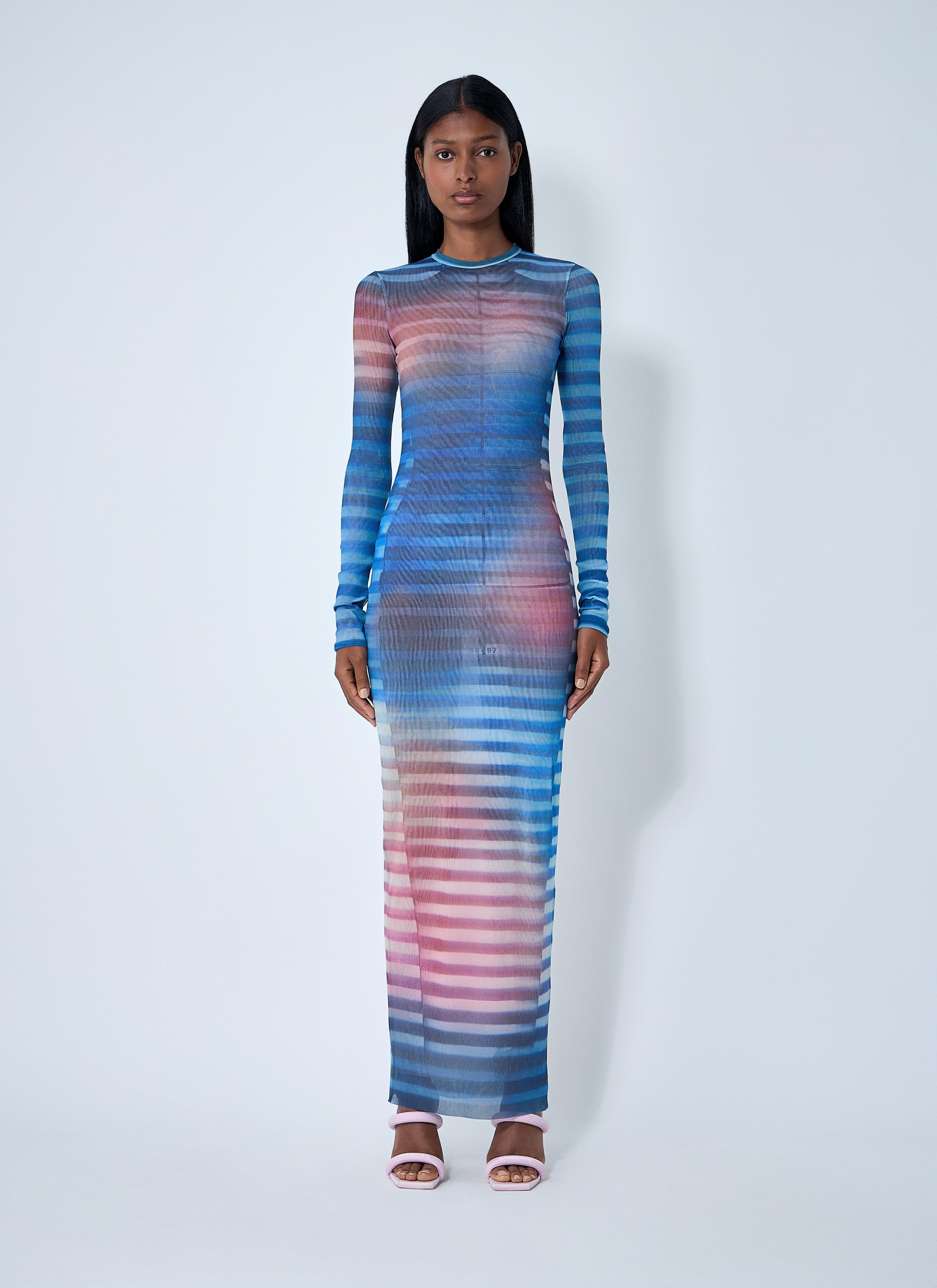 Jean Paul Gaultier Women Air Mesh Maxi Dress