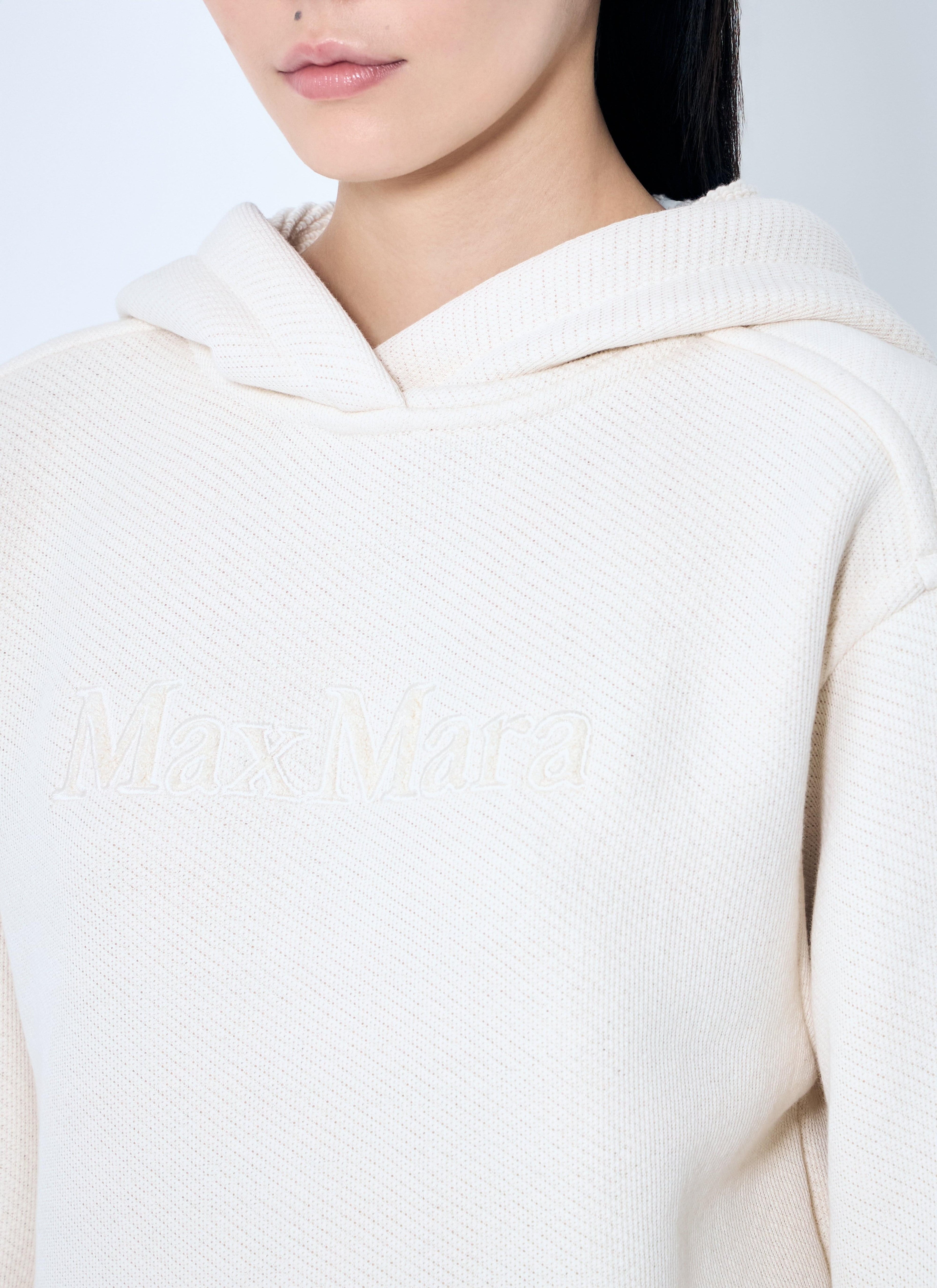 Max Mara Women Logo Embroidery Hooded Sweatshirt