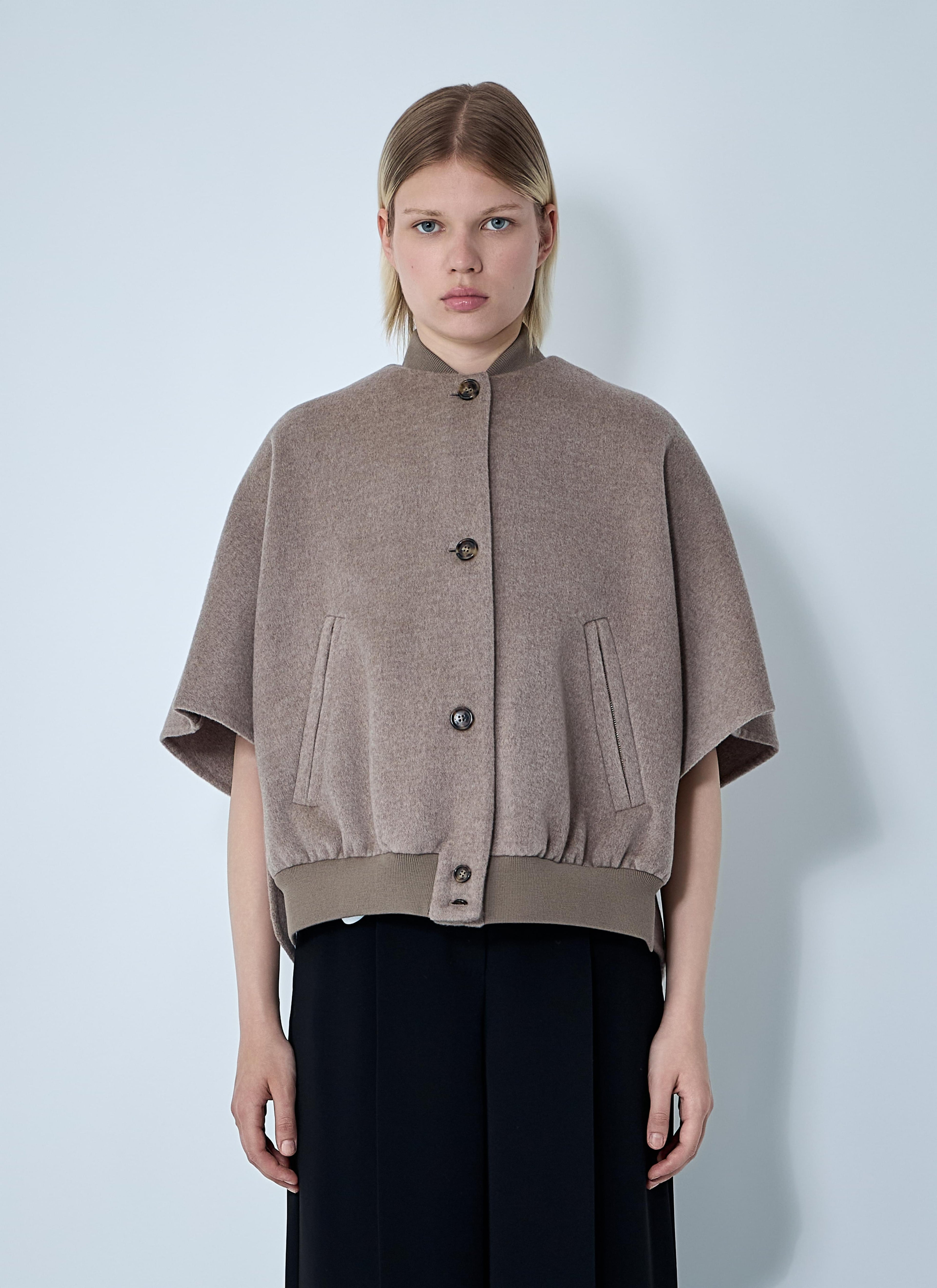 Max Mara Women Cashmere Logo Motif Poncho