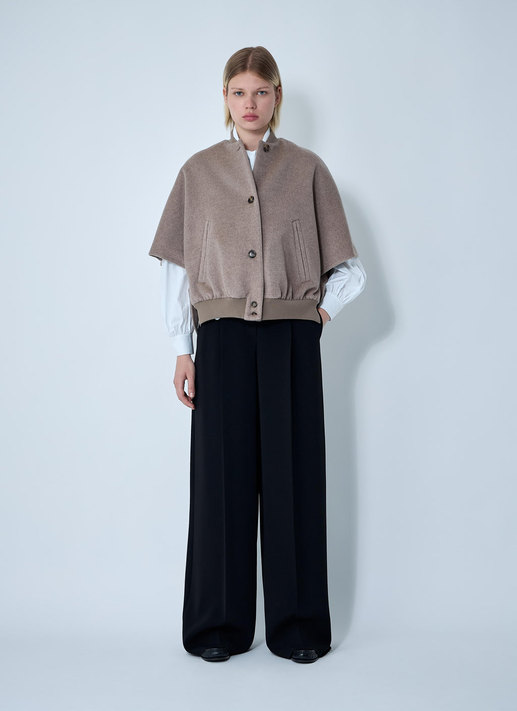 Max Mara Women Cashmere Logo Motif Poncho