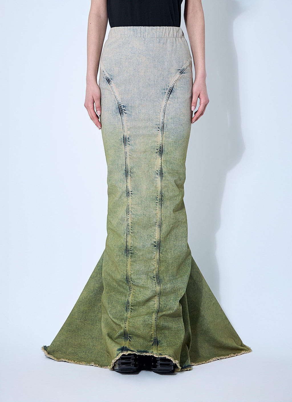 Moncler X Rick Owens Men Acid Degrade Al Maxi Skirt