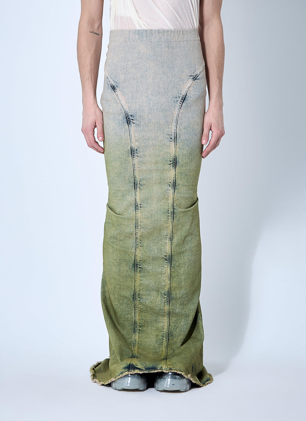 Moncler X Rick Owens Men Acid Degrade Al Maxi Skirt