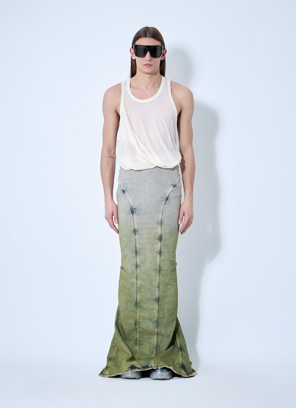 Moncler X Rick Owens Men Acid Degrade Al Maxi Skirt