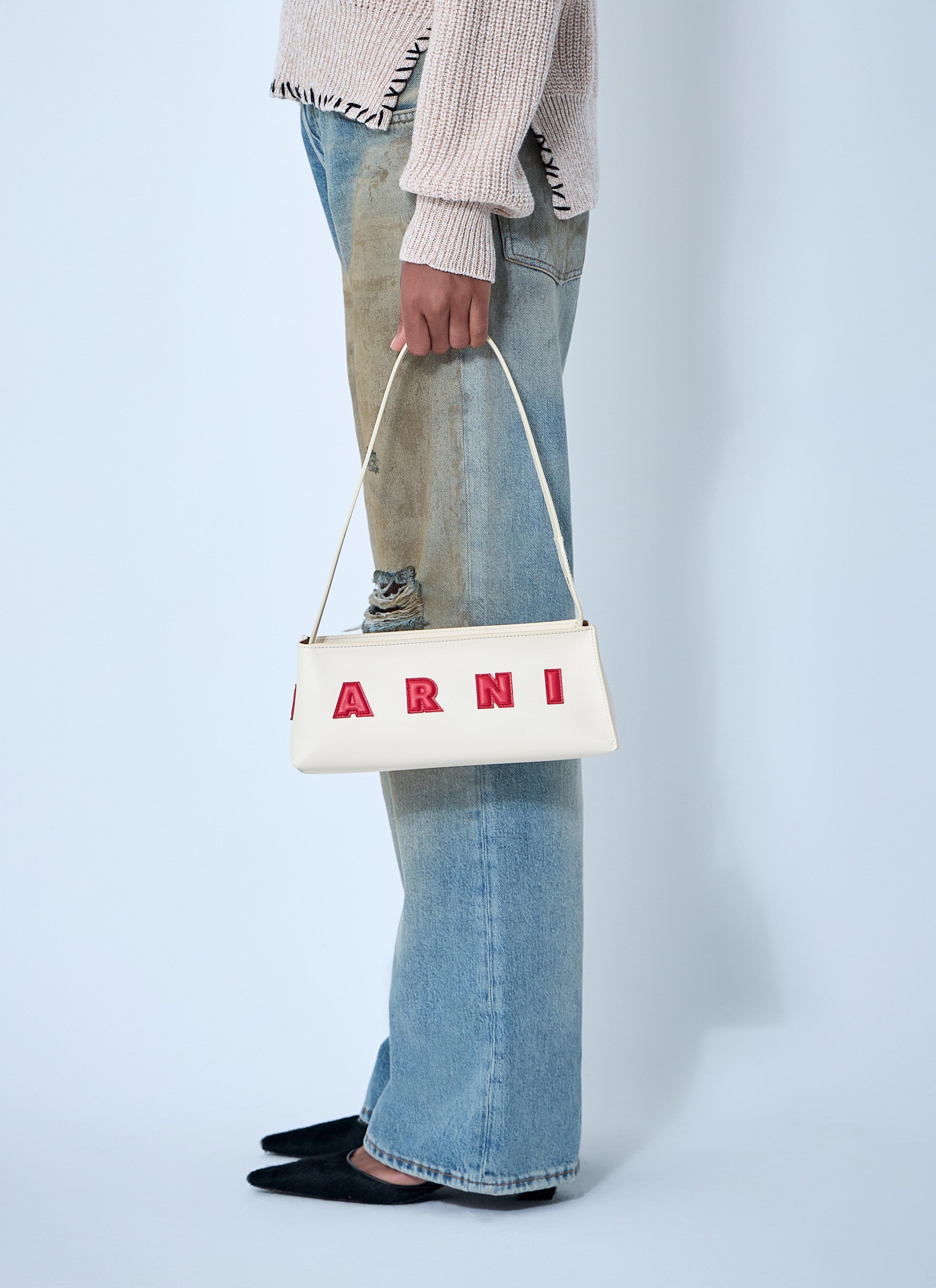 Marni Women Leather Baguette Musuem Shoulder Bag
