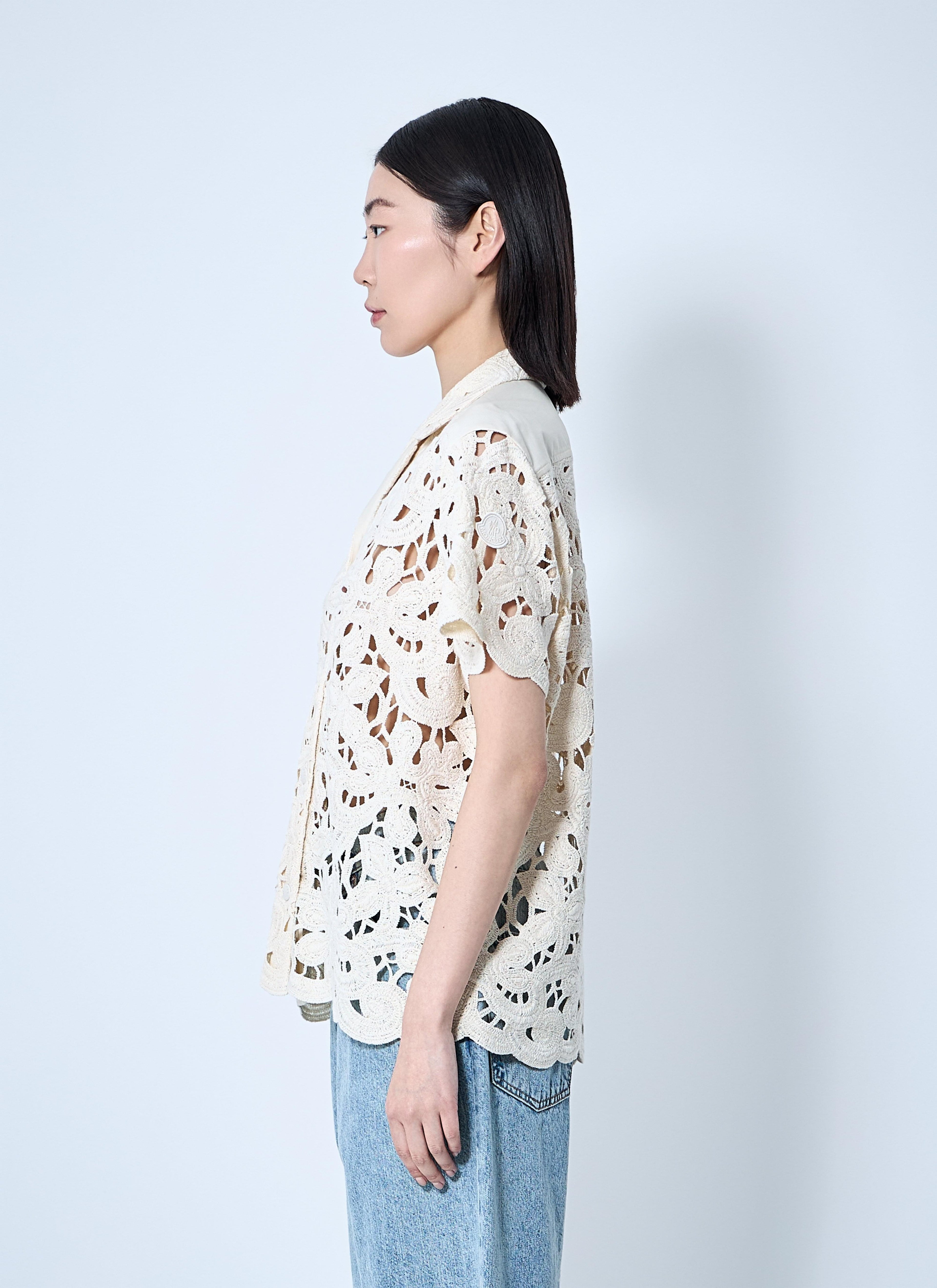 Moncler Women Short Sleeve Button-Down Shirt