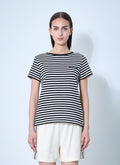 Moncler Women Striped Logo Motif T-Shirt