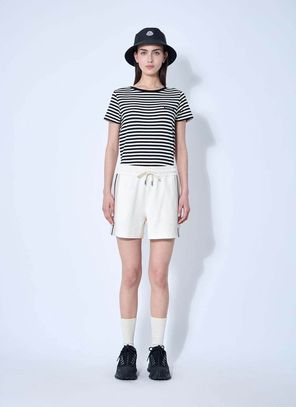 Moncler Women Striped Logo Motif T-Shirt