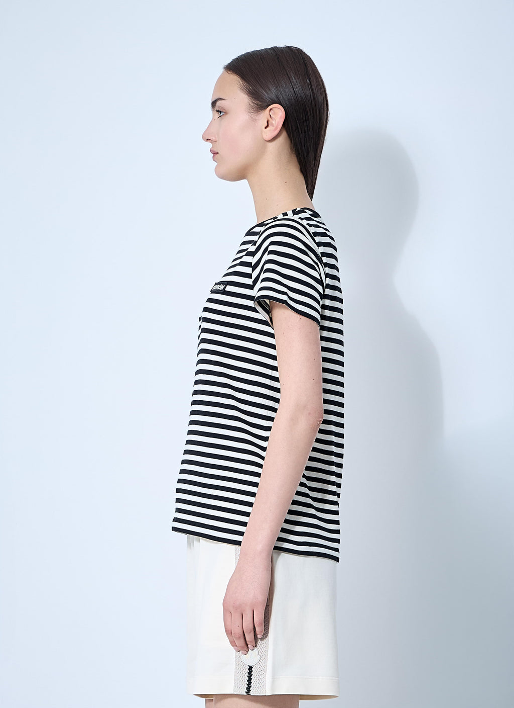 Moncler Women Striped Logo Motif T-Shirt