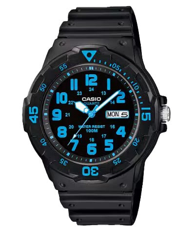 Casio Men's Water-Resistant Analog Watch with Blue Dial - MRW-200H-2BV