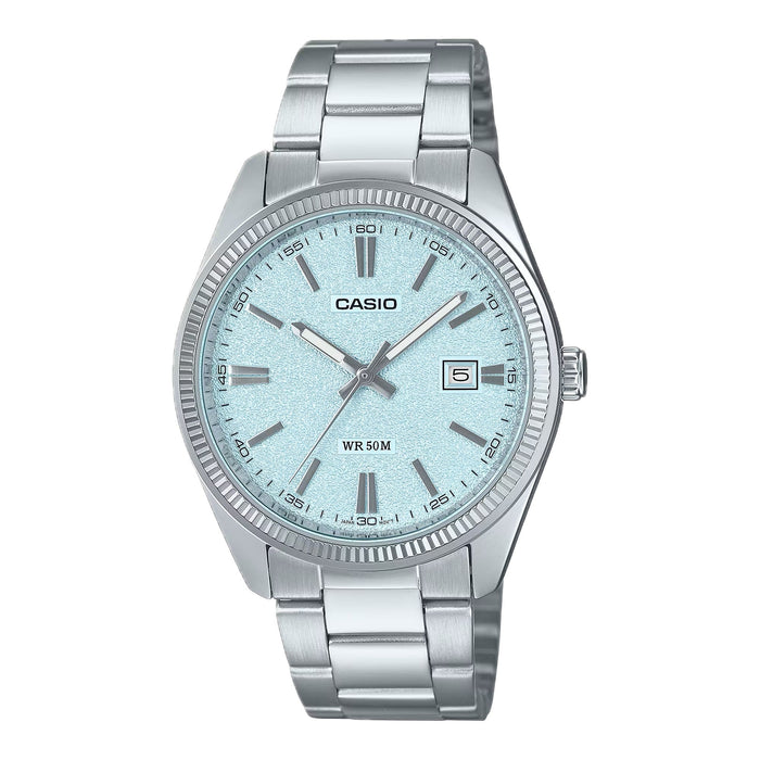 Casio MenÕs Blue _Dial Stainless Steel Bracelet Watch - MTP-1302DA-2A2VDF