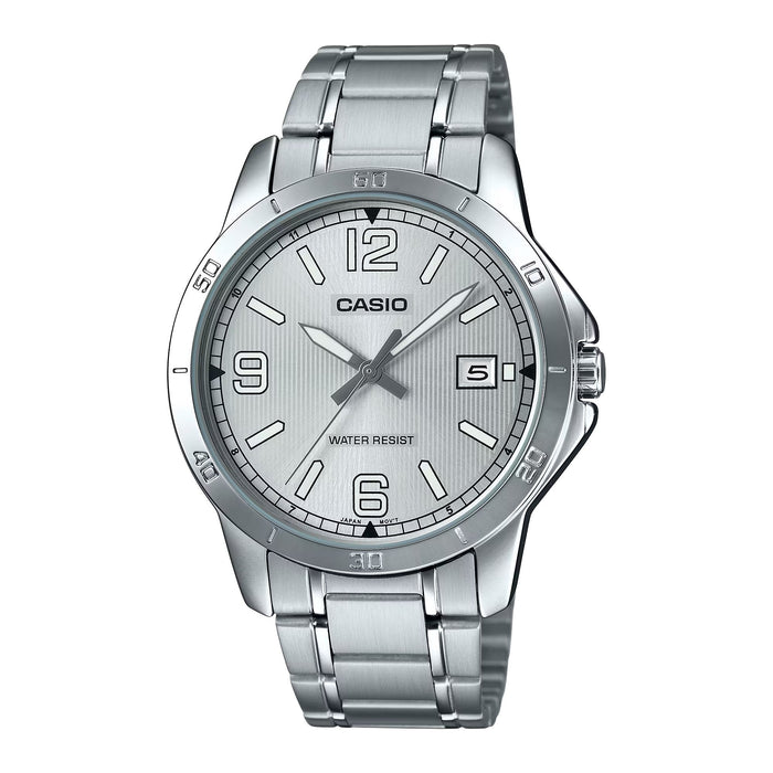Casio MenÕs Silver Dial Stainless Steel Bracelet Watch - LTP-V004D-7B2UDF