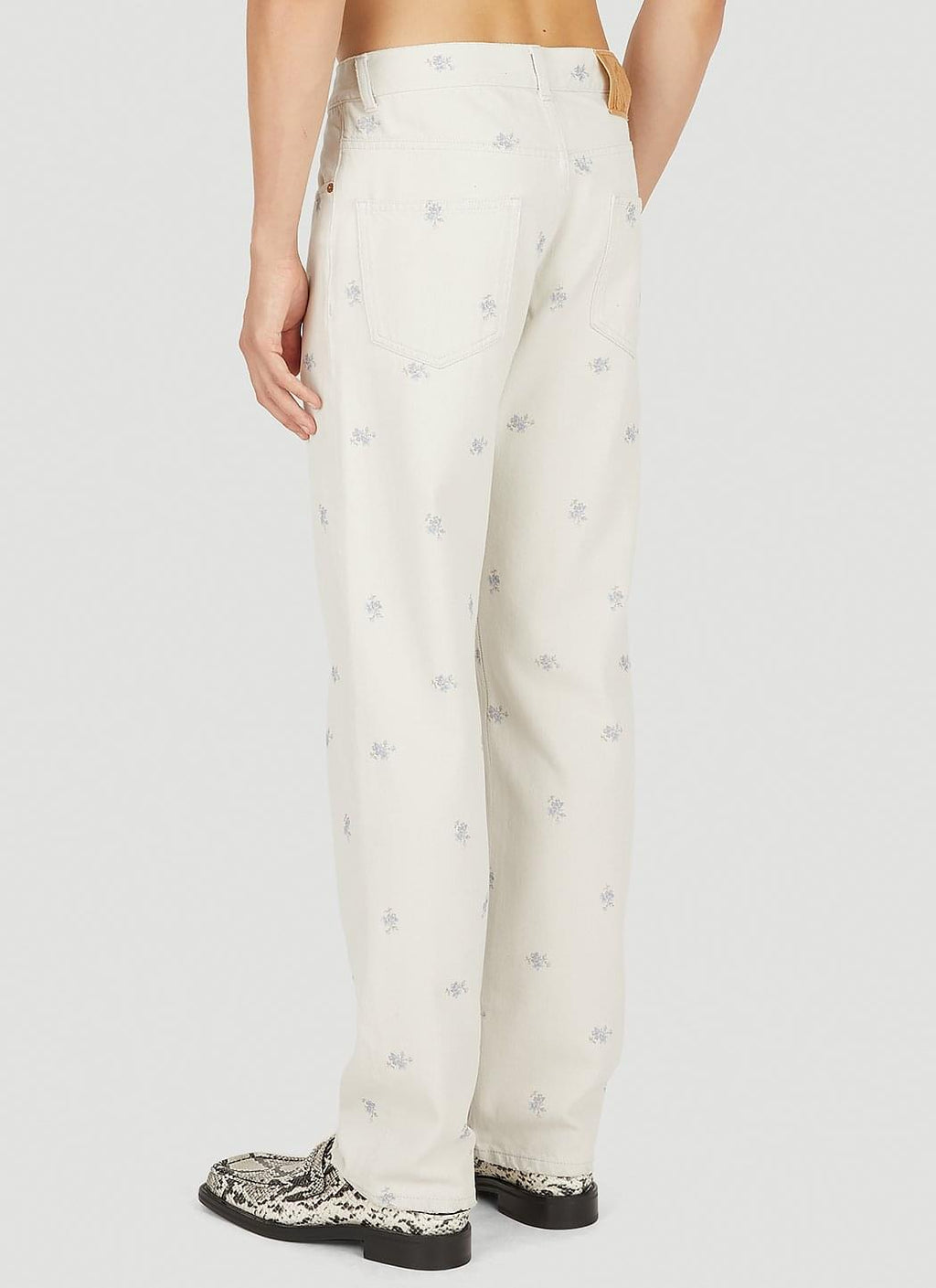Martine Rose Men Relaxed Floral Print Jeans