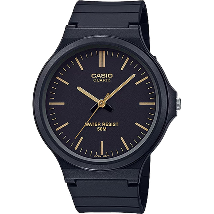 Casio Men’s Black Analog Watch with Black Dial - MW-240-1E2V