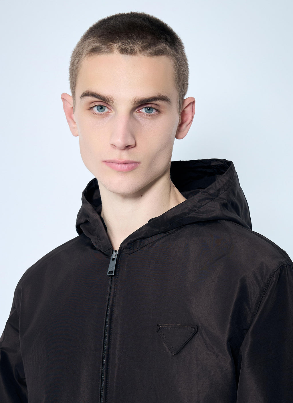 Prada Men Silk Hooded Jacket