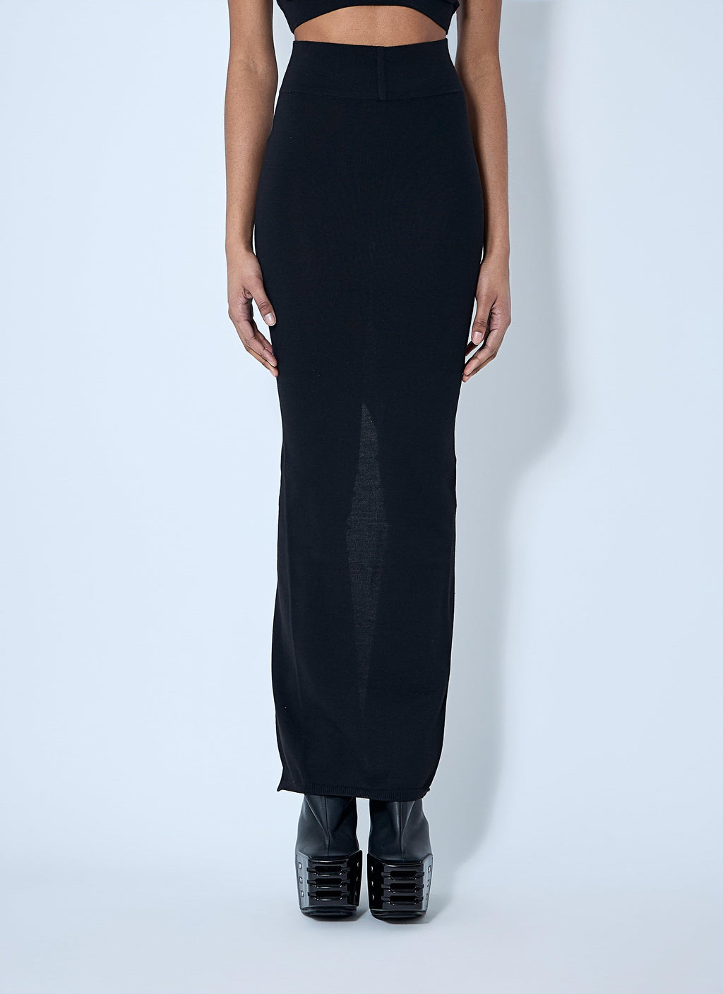 Rick Owens Women Wool Knit Maxi Skirt