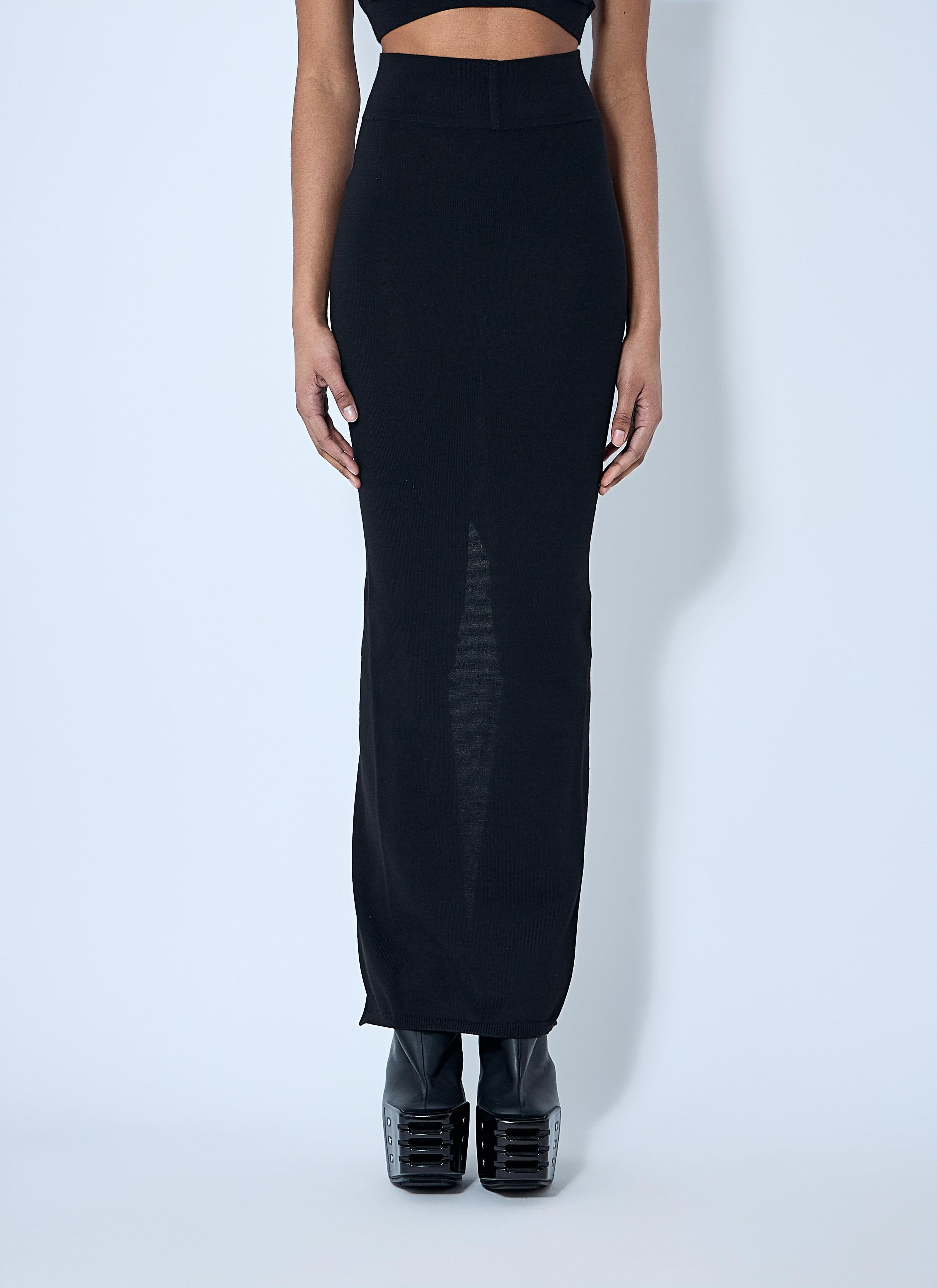 Rick Owens Women Wool Knit Maxi Skirt