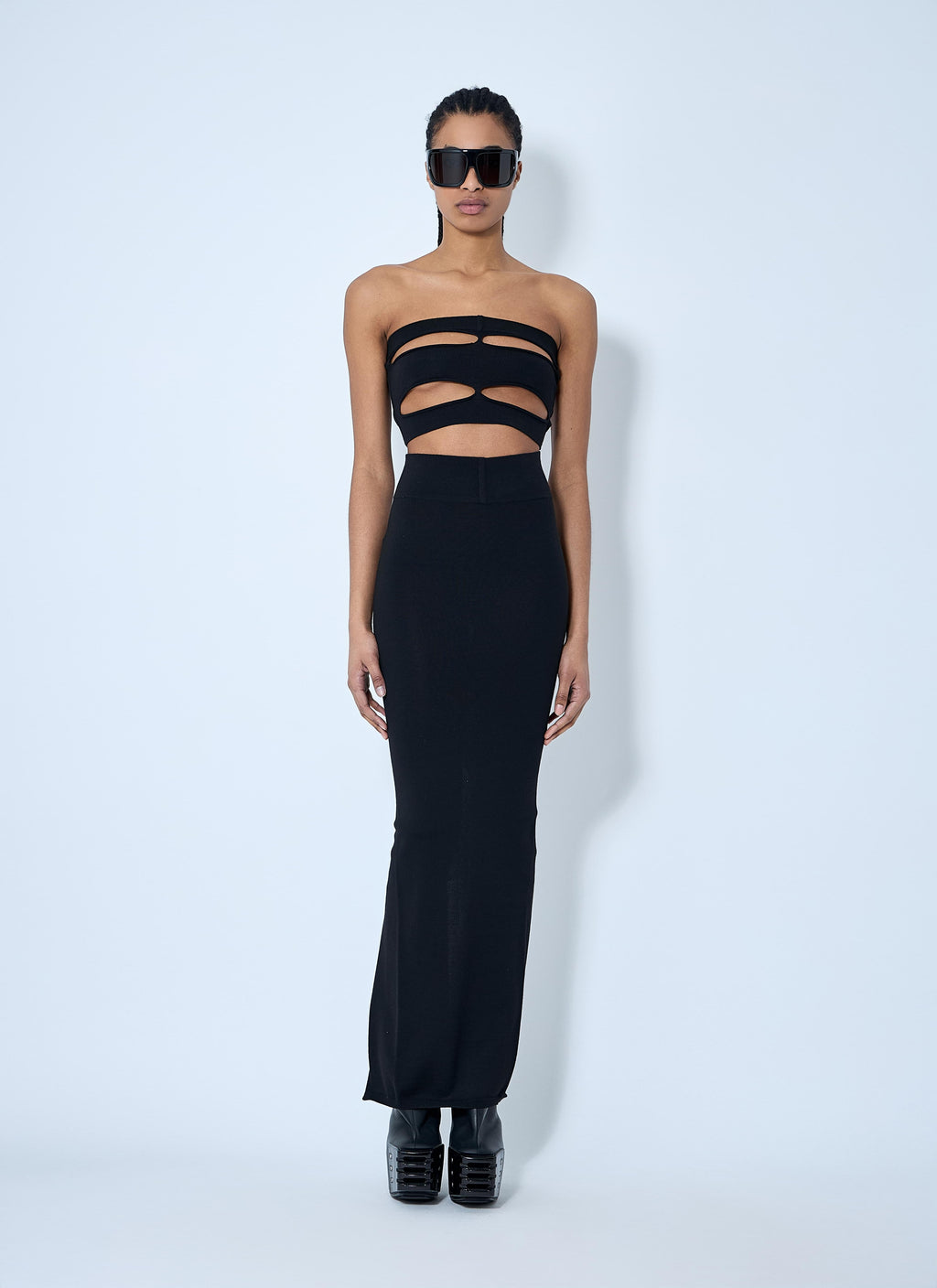 Rick Owens Women Wool Knit Maxi Skirt