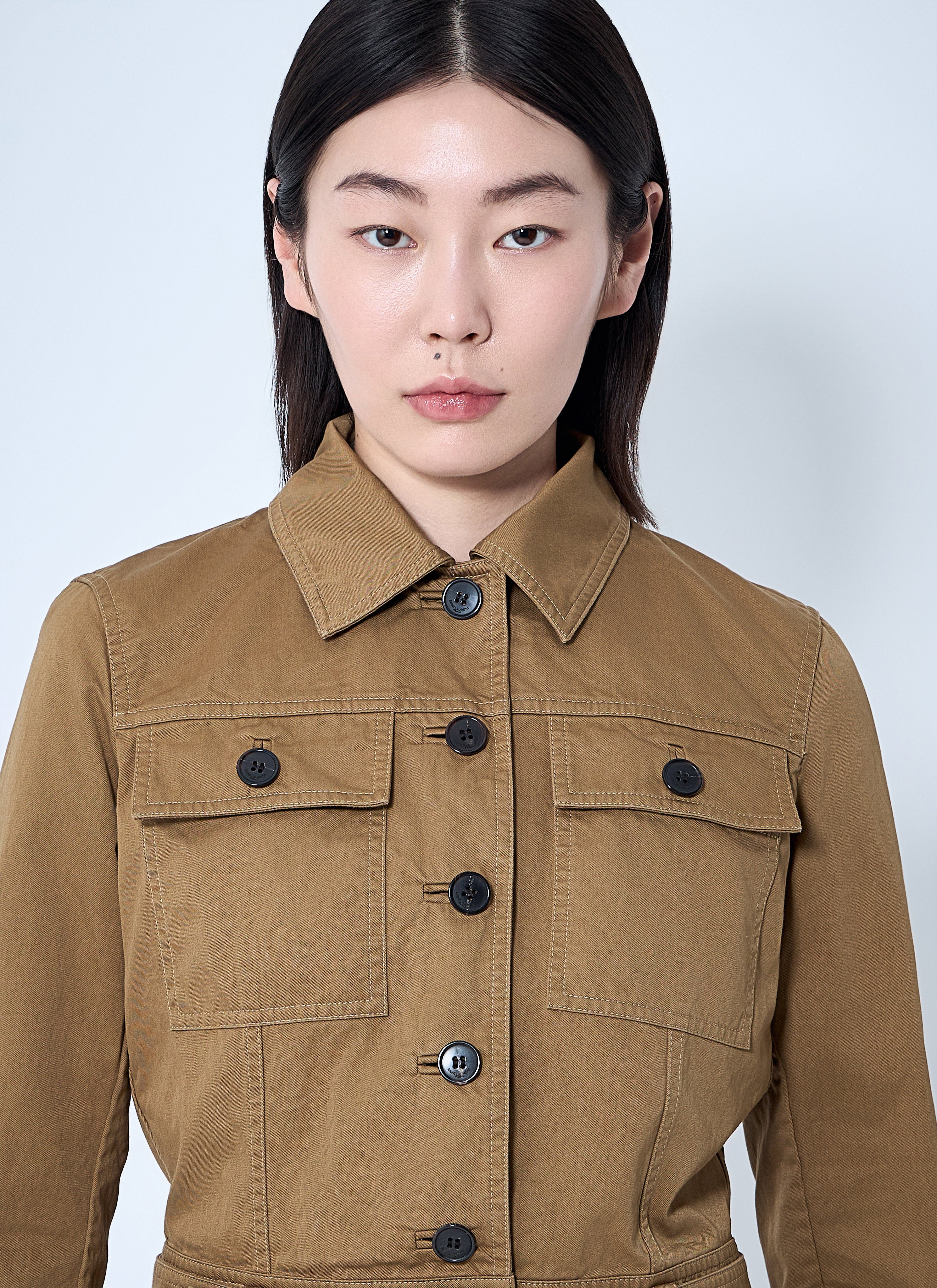 Saint Laurent Women Cotton Serge Crop Jacket