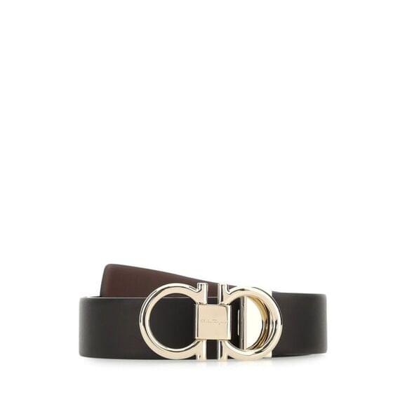 Salvatore Ferragamo Men Black Leather Belt