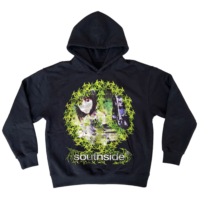 Hazard Streetwear Hoodie Black Cropped