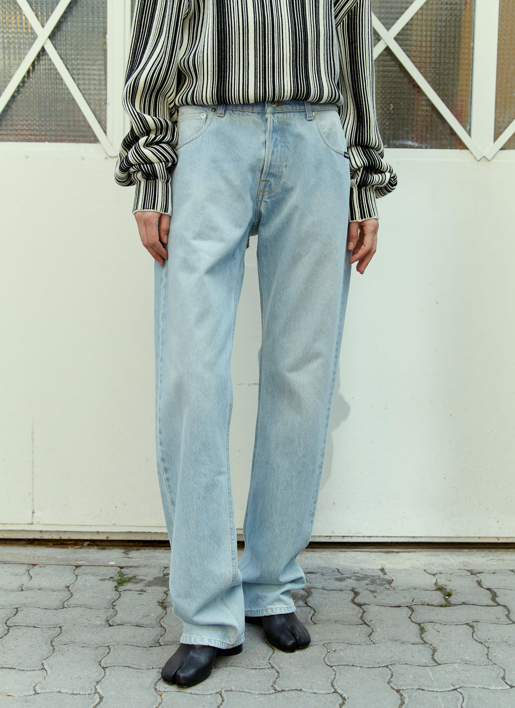 Vtmnts Women Double Waist Denim Jeans