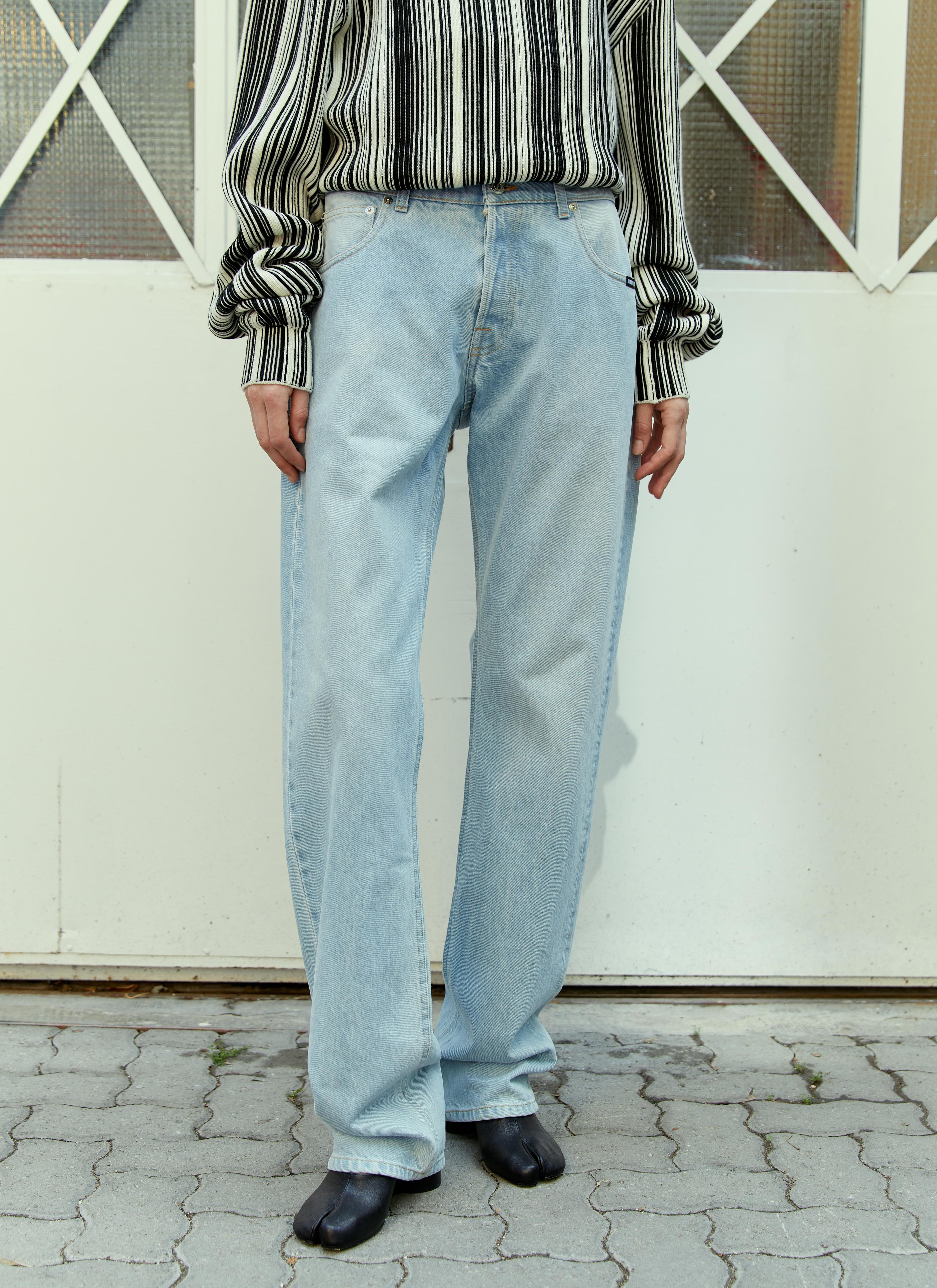 Vtmnts Men Double Waist Denim Jeans